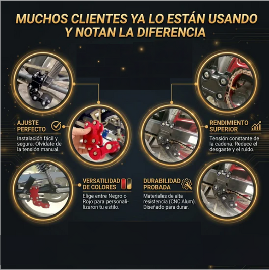 Tensor de Cadena para Motocicleta: Cuida la vida útil de tu kit de arrastre